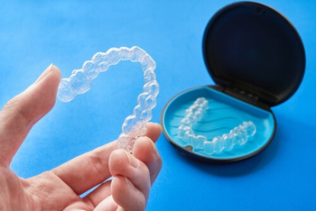 Invisalign clear aligners with case
